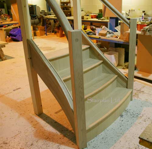 Flared Staircases in oak