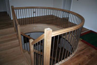 Oak curved handrail