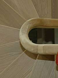 Oak curved handrail