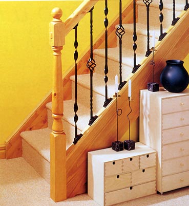 Metal Balusters with Pine Stairparts