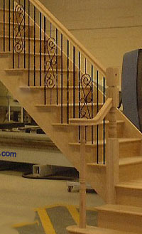 Oak with Bespoke metal balustrade