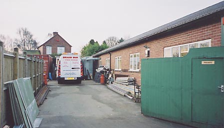 Outside the old workshop