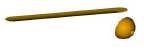 1m Straight wooden handrail and 1 end cap