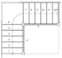 S5QL6N Quarter Landing stair