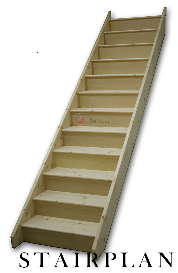 straight flight of stairs craftsmans pine