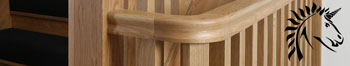 Oak handrail turn fitting for stair balustrades