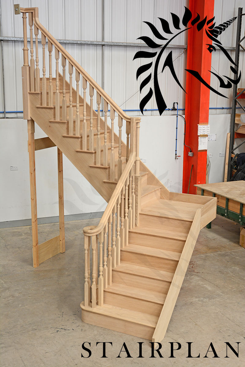 Oak Staircases produced in the uk