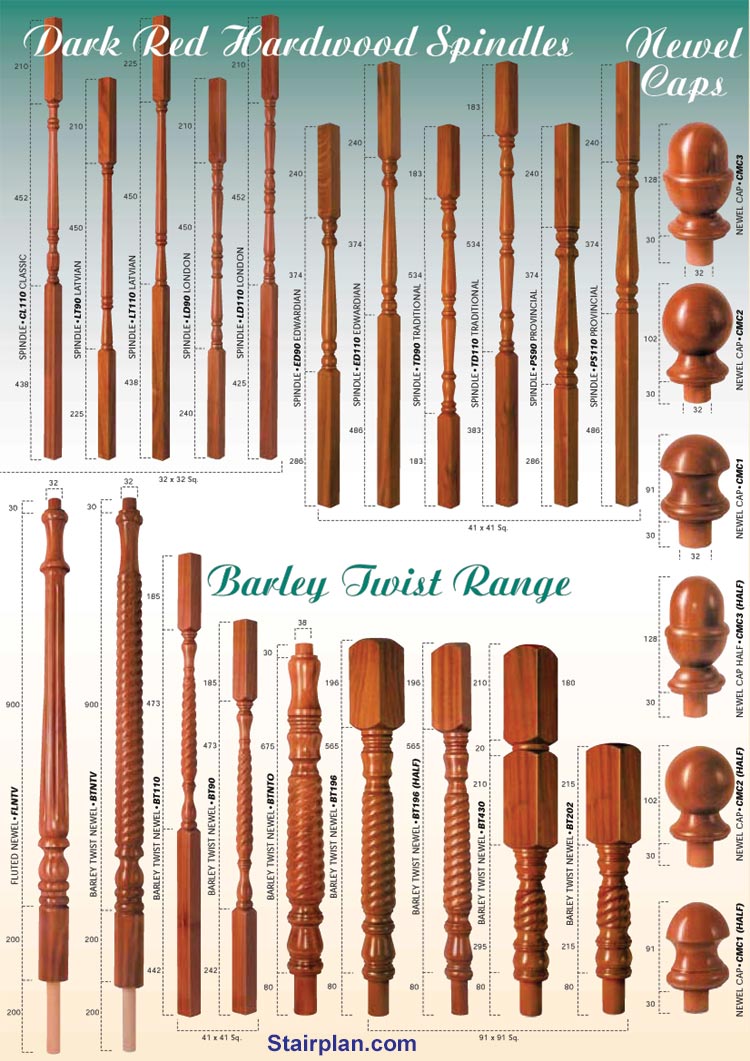 Hardwood Newel Posts and Spindles