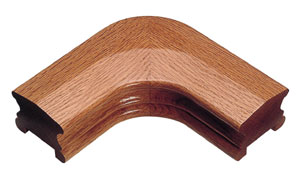 OHT Handrail turn fitting in oak