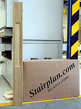 Oak Panelled Newel Post